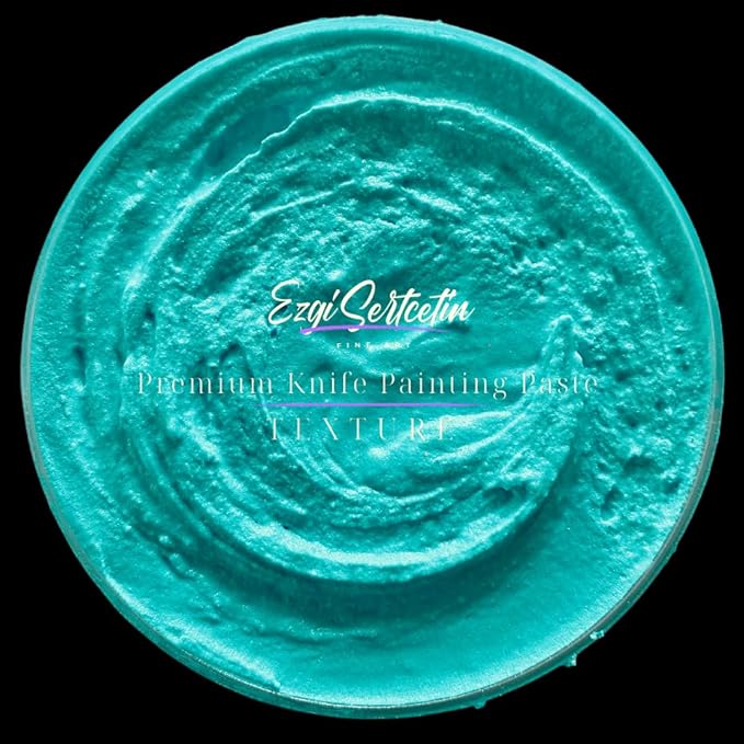 Premium Palette Knife Painting Paste|Texture Paste|Authentic Bright Colors|Ready to Use|Easy to Apply| 6oz (Turquoise Avare)