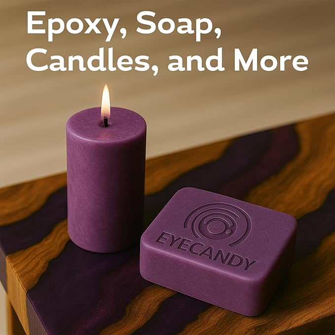 Eye Candy Pigments Premium Purple Mica Powder - Purple Garden (50gr) - for Epoxy, Resin, Soap, Paint, Woodworking, Acrylic Pouring, Bath Bombs, Fishing Lures - DIY Arts and Crafts Additive