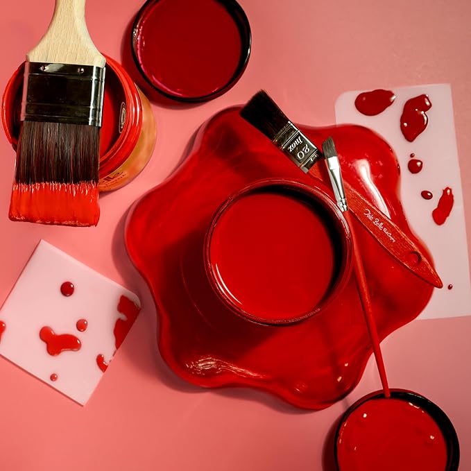 Dixie Belle Paint Company Chalk Finish Furniture Paint - Honky Tonk Red (8oz) - Matte True Red Chic Chalk Mineral DIY Furniture Paint