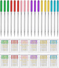 HONEYSEW 60 Pieces Sewing Machine Needles Universal Regular Point Machine Needles for Home Sewing Machine Compatible with Singer, Brother and Old Sewing Machine (Mix Color, 6 Sizesx10PCS-60PCS)