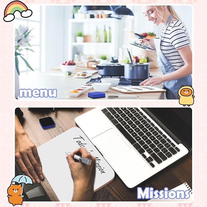 Small White Board Dry Erase 5x7 Inch Mini Whiteboard Small Dry Erase Board with Markers Erasers Double Sided Dry Erase Lapboards for Students Teachers School Supplies Meeting Voting Games (1)