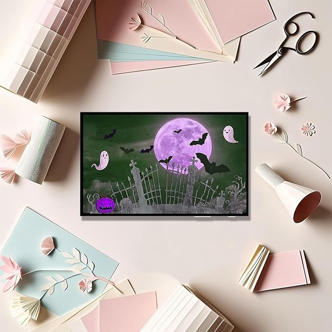 Lapoo Halloween Metal Cutting Die for Scrapbooking, 3D Backgrounds Frame New Cutting Dies DIY Album Card Making Decor Paper Metal Die Cuts Party Wedding Decorations (Cemetery Fence 6 x 4.3 in)