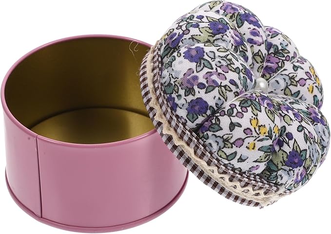 Pin Cushions Head Pin Holder Sewing Pin Storage Box for DIY Craft Hand Sewing Supplies 3.14X3.14X2.87Inch