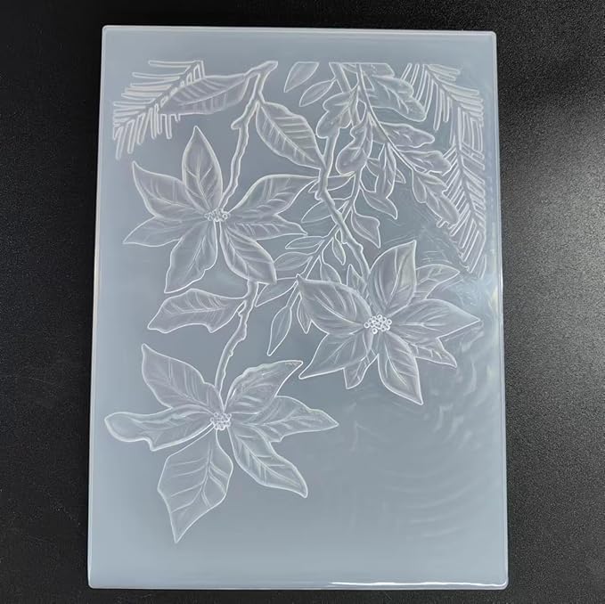 3D Spring Flower Background Embossing Folder for Card Making Floral DIY Plastic Scrapbooking Photo Album Card Paper DIY Craft Decoration Template Mold