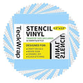 TECKWRAP Blue Stencil Vinyl Adhesive Masking Film with Anti-Bleed Technology & Black Grid Transfer Tape, 12”X12” 10 Sheets/Style, Permanent Adhesive Vinyl, DIY Decals, Signs, Windows, Stickers