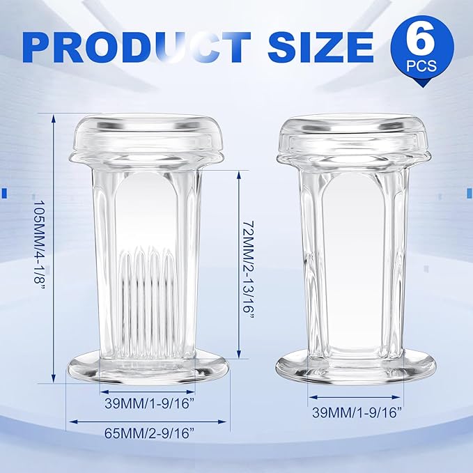 Sieral 6 Pieces Staining Jar 5 Slides Capacity Staining Tank 60 ml Glass Jar with Lid for Lab Microscope Supplies