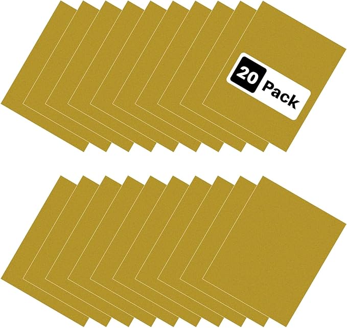 HTVRONT Gold Heat Transfer Vinyl Bundle: 20 Pack 12" x 10" Gold Iron on HTV for T-Shirt, Compatible with Cricut Cutting Machine, Silhouette Cameo or Heat Press Machine