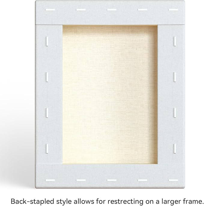 PHOENIX 8x10 Inch 4 Pack Gallery Canvas - 1.5 in Thick Small Canvases for Painting - Deep Edge 100% Cotton 11 Oz. Gesso Primed White Blank Professional Canvas Oil & Acrylic Paints