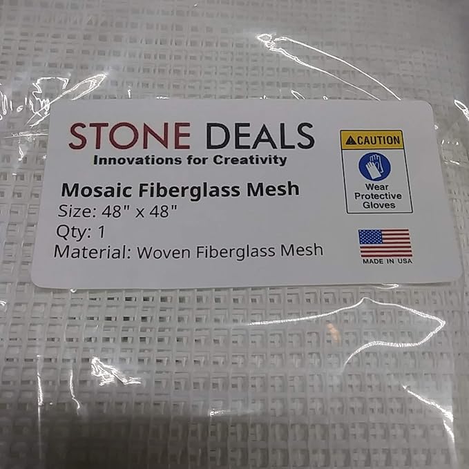 Mosaic Mesh for Back Mounted Tile, 48" X 48", Non Sticky