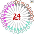 8 '' Multipurpose Heavy Duty Scissors Bulk 24-Pack, 2.5mm Thickness Ultra Sharp Blade Shears with Comfort-Grip Handles for Household School Office Supplies, Right/Left Hand Tools