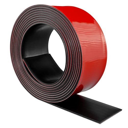Neoprene Rubber Strips Self Adhesive Solid Rubber Sheets, Rolls & Strips for DIY Gaskets Crafts Pads Seals Warehouse Flooring Neoprene Sheet with Adhesive Backing (2" Wide x 1/5" Thick x 40' Long)