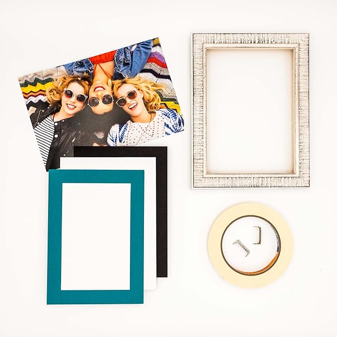 11x14 Mat for 8.5x11 Photo - Precut Teal Blue Picture Matboard for Frames Measuring 11 x 14 Inches - Bevel Cut Matte to Display Art 8.5 x 11 Inches - Acid Free ONE MAT with Backing Board & Clear Bag