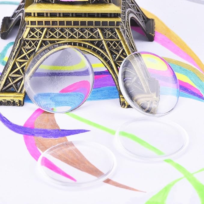 200-Piece Epoxy Resin Dome Stickers – Self-Adhesive Dots for DIY Crafts, Bottle Caps, Hair Bows, Scrapbooks, Jewelry & Pendants,1-Inch,Clear