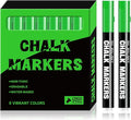 SILENART Chalk Markers Green 8 Pack - Vibrant Chalkboard Marker for Blackboard Dry Erase Board Windows Glass Mirror Menu Board - - 8 Pack