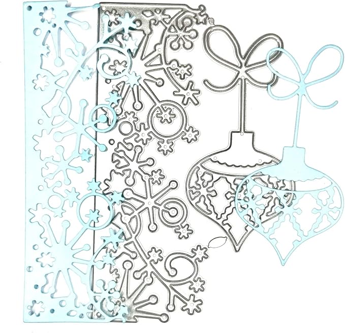 Metal Cutting Dies for Paper Card Making DIY Merry Christams Embossing Stencil Template Scrapbooking Mold Photo Album Arts Crafts Tools (Christmas Snowflake lantern-12x7.5cm)