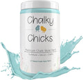 Chalky Chicks All-in-One Chalk Paint for Furniture or Cabinet - 32 Fl Oz - Matte Finish Rain Drop (Light Blue) for Metal, Wood Furniture Paint - No Sanding All-in-One for Home Decor & Crafts, USA Made