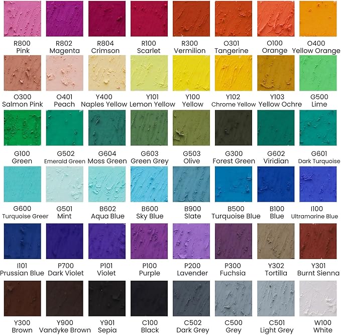 Soft Oil Pastels Set of 48 Vibrant Colors, Smooth and Soft Oil Pastel Crayons for Artists, Beginners, Teachers, Students, Great Blending and Layering for Art Supplies, Art Painting, Drawing