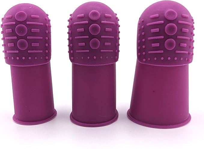 Comfortable Soft Thimble | THIK-Grip Edition | Small (1) - Medium (1) - Large (1) | Set of Large Sturdy Sewing Needles with Holder (1)