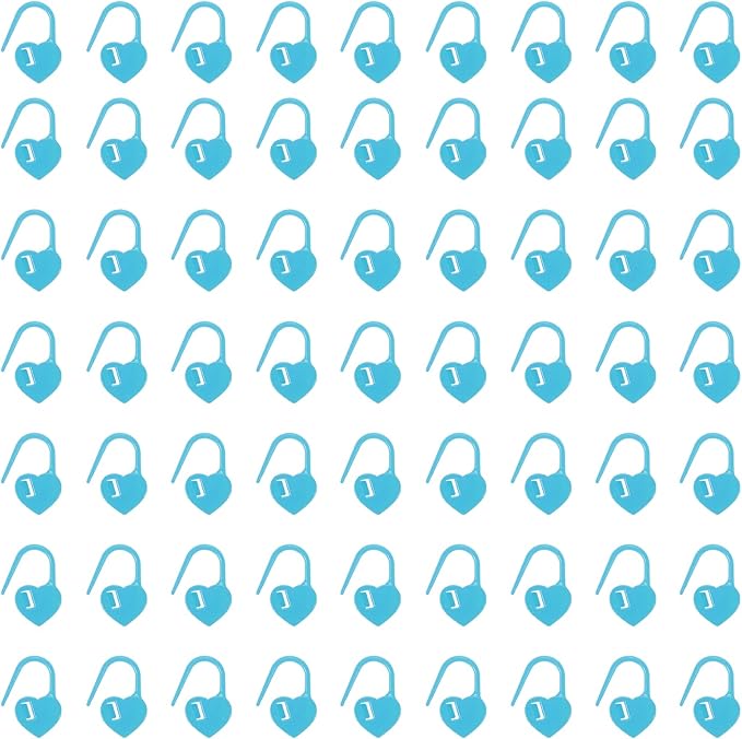 uxcell 400pcs Stitch Markers for Crocheting, Heart Shaped Crochet Marker Needle Clip Counter for Knitting Clothing Tag DIY Craft,Blue