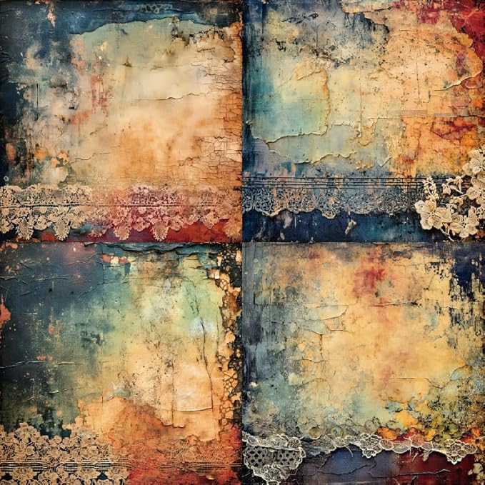 24 Sheets Decorative Scrapbooking Paper Pad 6x6 Craft Paper Single-Side Card Making Supplies for Junk Journal, Origami, Holiday Journaling