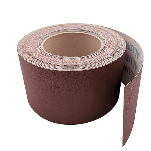240 Grit Sandpaper Roll, 3 Inch x 49 Feet Emery Cloth Roll Aluminum Oxide Abrasive Paper Roll Continuous Sandpaper for Metalworking, Woodworker, Furniture Repair, Sanding Automotive Plumbing