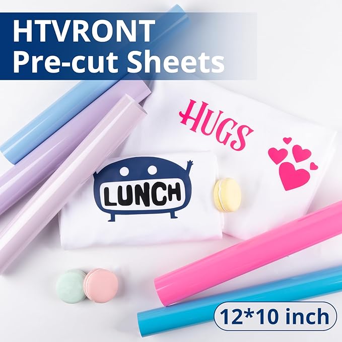 HTVRONT Heat Transfer Vinyl Blue HTV Vinyl - 13 Sheets of Various Blue HTV for Shirts, Turquoise Iron on Vinyl Compatible with Cricut Cutting Machine & Cameo