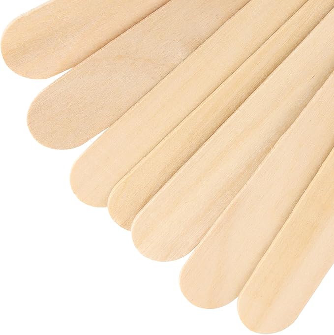 Wooden Craft Sticks, 6 Inch, 1800 Pieces, Jumbo Wood Ice Pop Sticks for Waxing, Stirring, Plant Labels, Ice Cream, Craft Project