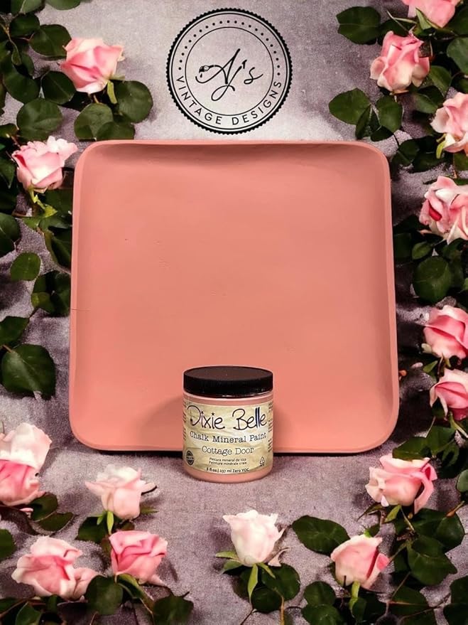 Dixie Belle Paint Company Chalk Finish Furniture Paint - Cottage Door (4oz) - Matte Dusty Coral Chic Chalk Mineral DIY Furniture Paint