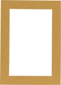 8x10 Mat Bevel Cut for 5.5x8.5 Photos - Acid Free Rattan Beige Precut Matboard - For Pictures, Photos, Framing - 4-ply Thickness