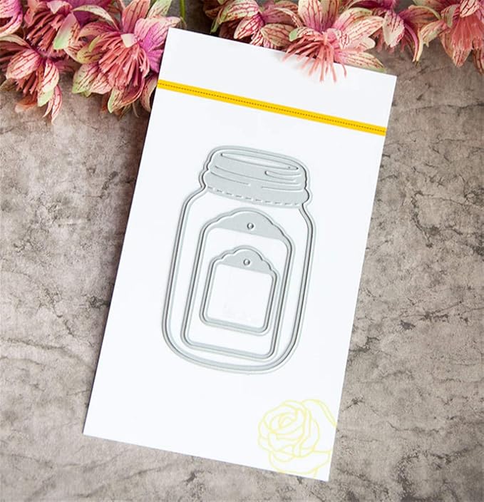 Metal Cutting Dies DIY Embossing Stencil Template Scrapbooking Card Making Mold Photo Album Arts Crafts Tools (Wishing bottle-8x5cm)