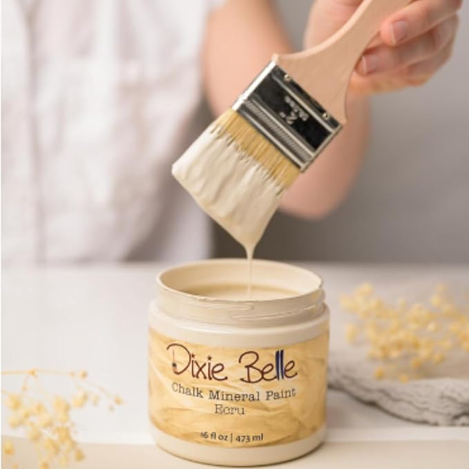 Dixie Belle Paint Company Chalk Finish Furniture Paint – Ecru (16oz) – Matte Chic Chalk Mineral DIY Furniture Paint