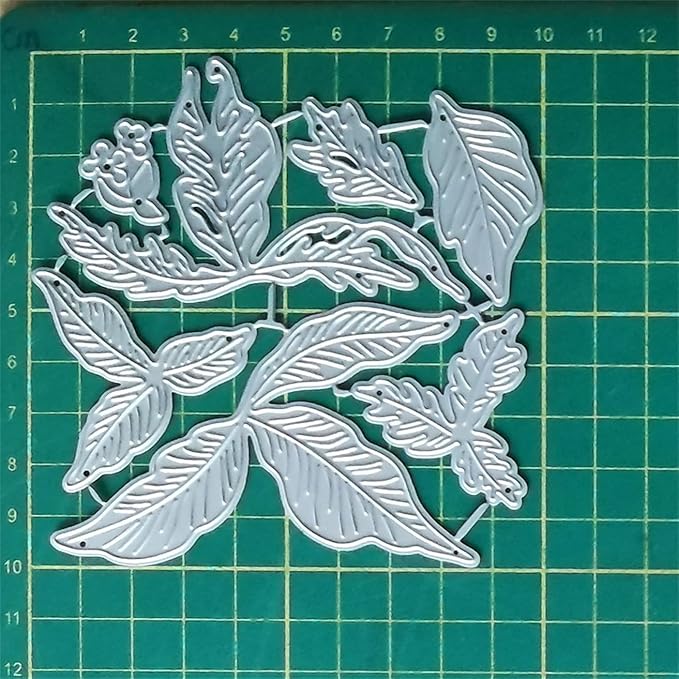 Cutting Dies Metal Stencils Scrapbooking Tools DIY Embossing Template for Paper Card Making Album Arts Crafts Supplies (Christmas Flower-10x10cm)