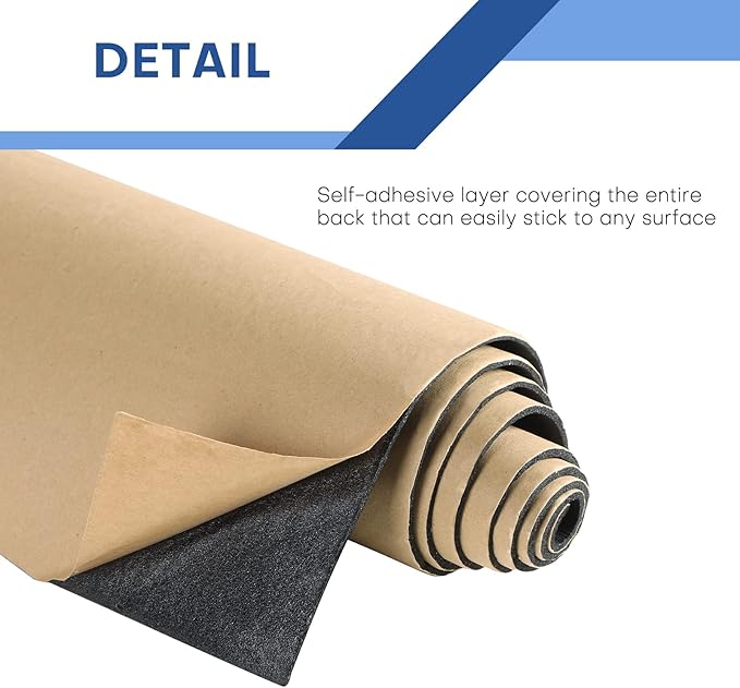 MYFULLY Sponge Neoprene Roll with Adhesive, Waterproof Foam Rubber Sheet Cut to Multiple Dimensions and Lengths for Shock Pad, Gaskets, DIY, Crafts (1/8" Thick x12 Wide x 48" Long)