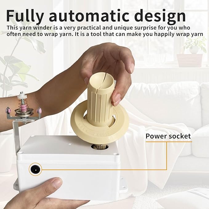 Yarn Winder,Yarn Ball Winder,Yarn Winder for Crocheting,Electric Yarn Winder,Automatic Yarn Winder,Adjustable Speed Yarn Spinner, Easy to use, Saves time and Protects Hand Joints