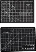 A5 Self-Healing Cutting Mat, Small Cutting Mat, Professional Double Sided Durable Cuttings Mats, Great for Hop Scrapbooking, Quilting, Fabric, Sewing Craft Projects (Black, A5)