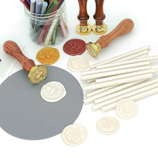 52pcs Pearl White Sealing Wax Sticks for Glue Gun, Seal Stamp, Envelope Letter, Wedding Invitation Craft Adhesive - Mini Size, Great Gift Ideas