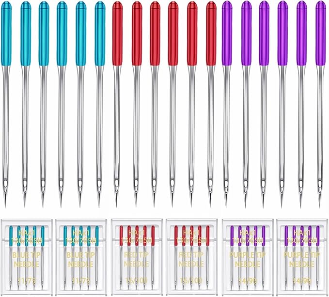 HONEYSEW 30 Pieces Sewing Machine Needles HAX1 130/705H Universal Regular Point Flat Shank Sewing Needle Compatible with Singer, Brother,Janome,Pfaff and Other Brand (Size(11,14,16) X10PCS)