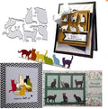 Cutting Dies Metal Stencils Scrapbooking Tools DIY Embossing Template for Paper Card Making Album Arts Crafts Supplies (6 Cats-8.7x6cm)
