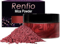 Renfio 100g Mica Powder Pigment Natural Fine Powdered Pigments Pearl Shimmer Epoxy Resin Dye for Painting Soap Making Slime Bath Bombs 3.5 Oz - Rust Red