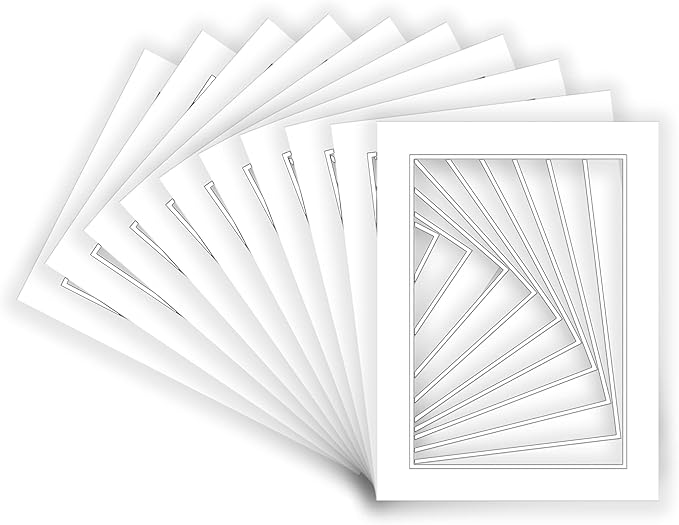 22x28 Mat for 20x24 Photo - Precut White on White Double Mat Picture Matboard for Frames Measuring 22 x 28 Inches - Bevel Cut Matte to Display Art Measuring 20 x 24 Inches - Acid Free ONE MAT
