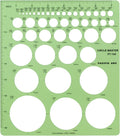 Pacific Arc Professional Circle Guide Template, 45 Total Circle from 1/16 Inch to 2.25 Inch with Inch Graduations