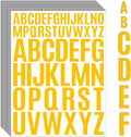 Bemeol Letter Stickers 1560 Pieces 30 Sheets Stick on Vinyl Letters Capital Alphabet Sticker Letter for Craft Bulletin Boards Classroom Home Business Decor(Yellow,1 Inch,2 Inch)