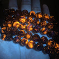 8MM 90pcs Natural Flame Yooperlite Stone Energy Beads Round Loose Beads for Jewelry Making DIY Bracelet Necklace 2 Strands 32"