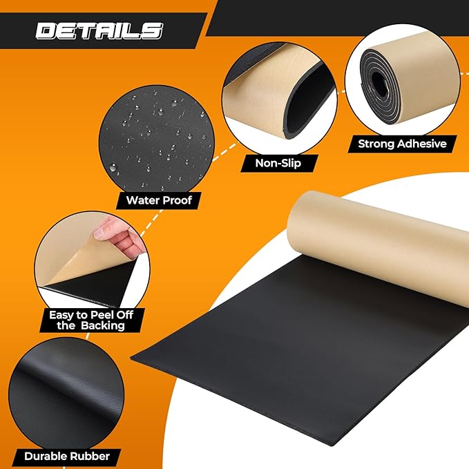 NATGAI Sponge Neoprene with Adhesive Foam Rubber Sheet 1/4” Thick X 12” Wide X 54” Long, Cut to Multiple Dimensions and Lengths - DIY, Gaskets, Cosplay, Costume, Crafts