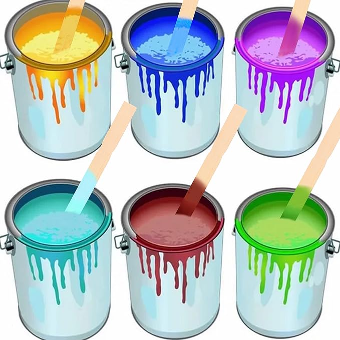 Paint Stir Sticks-Rewiss Bulk 100 PCS 14in Length Bamboo Craft Sticks Natural Color Paint Stir Sticks