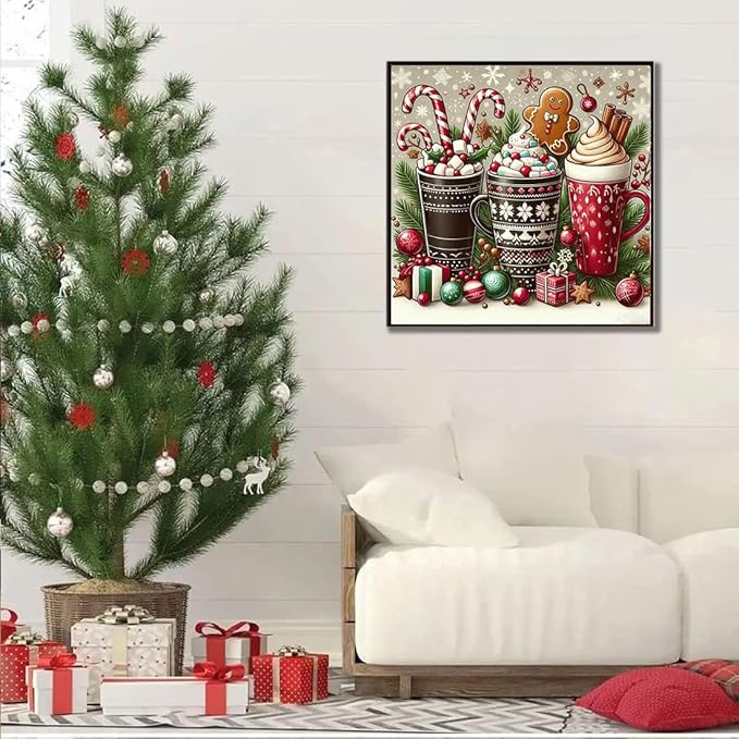 Christmas Stamped Cross Stitch Kits - Christmas Snowflake Counted Cross Stitch Kits for Beginners Adults Needlepoint Cross-Stitch Patterns Dimensions Needlecrafts Embroidery Kits Arts and Crafts