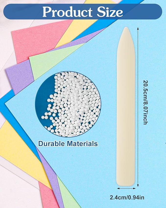 UCEC 20 Pack Premium Bone Folder Tool, Plastic Bone Folder Crafts Scoring Folding Creasing Paper Crafting Supplies Scrapbooking Tool for Paper Leathercrafts Bookbinding & DIY Card Making