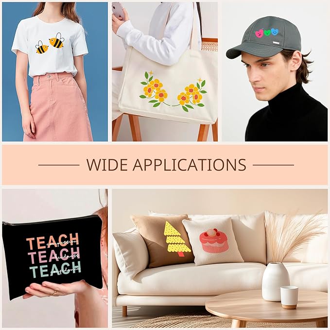 JANDJPACKAGING Heat Transfer Vinyl - 25Pcs HTV Vinyl with Vibrant Colors, Easy to Cut & Weed & Transfer Iron on Vinyl for T-Shirts, 12 x 10in HTV for Heat Press Machine