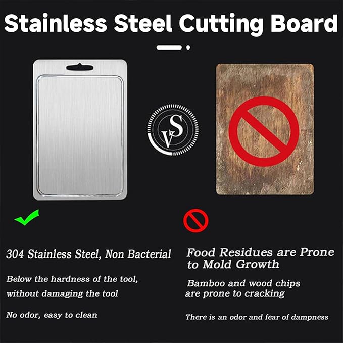 2025 New 100% Pure Titanium Cutting Board with Grooves, Double Sided Chopping Board, Meat, Fruit and Vegetable Cutting Board, Dishwasher Safe (10 * 14 IN)