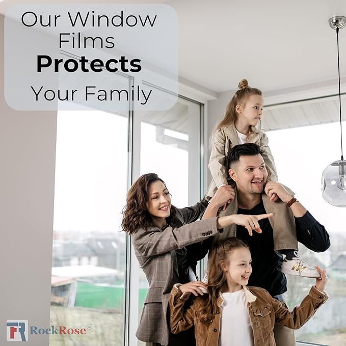 UV 99% VLT 50% Security and Safety 4 Mil Color Window Film Shatterproof Anti Shatter Tempered Glass Film for Home and Office Windows (VLT 50%, 36 in x 20 FT)